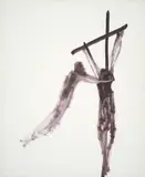 Crucifixion by Sidney Nolan, 1962, mixed media on paper, sold Aug 2023