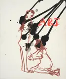Art by Sidney Nolan, c.1957, mixed media on paper, sold Aug 2023