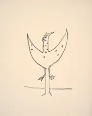 Phoenix, the Tempest by Sidney Nolan, 1963, crayon on paper, sold Aug 2023