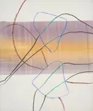 Abstract by Sidney Nolan, c.1958, mixed media on paper, sold Aug 2023