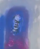 Head by Sidney Nolan, c.1961, mixed media on paper, sold Aug 2023