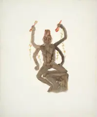 The Guide by Sidney Nolan, c.1961, mixed media on paper, sold Aug 2023