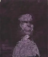 Figure by Sidney Nolan, mixed media on paper, sold Aug 2023