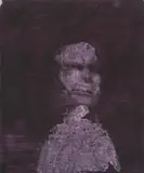 Figure by Sidney Nolan, mixed media on paper, sold Aug 2023