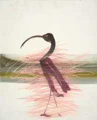 Bird by Sidney Nolan, 1963, mixed media on paper, sold Aug 2023