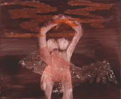 Prometheus by Sidney Nolan, 1967, mixed media on paper, sold Aug 2023