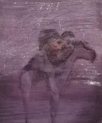 Explorers and Camel by Sidney Nolan, 1965, mixed media on paper, sold Aug 2023