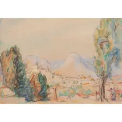 John Peter Russell, Foothills, Southern France, 1920, watercolour on paper