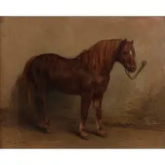 Rosa Bonheur, Tethered Pony, oil on canvas