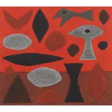 John Coburn, Study for Desert Birds, gouache and pastel on paper