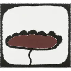 Phyllis Thomas, (Language group: Gija), natural earth pigments and synthetic polymer paint on linen