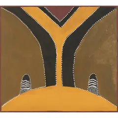 Hector Jandany, (Language group: Gija), natural earth pigments and synthetic polymer paint on linen