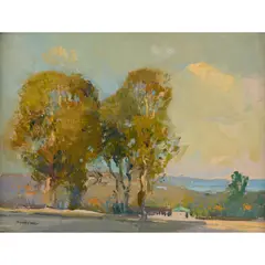Sydney Long, Landscape, oil on canvas laid on board