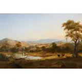 Henry Gritten, A View to a Range of Mountains Near Woodend, 1868, oil on canvas