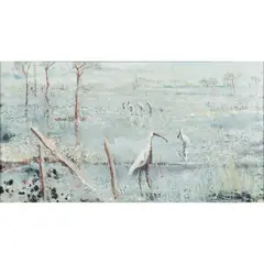 Clifton Pugh, Swamp Birds, 1975, oil on composition board