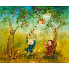 Juggling by David Boyd, oil on board, sold Mar 2024