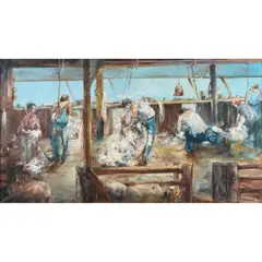 Hugh Sawrey, On the Board at Bexley QLD, c.1965, oil on canvas