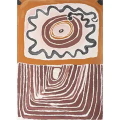 Billy Thomas, (Language group: Wangkajunga), natural earth pigments and synthetic polymer paint on linen