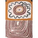 Billy Thomas, (Language group: Wangkajunga), natural earth pigments and synthetic polymer paint on linen