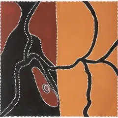 Churchill Cann, (Language group: Gidja), natural earth pigments on board
