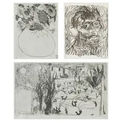 Brett Whiteley, Another Way of Looking at Vincent van Gogh, 1888-1889, etching (3), ed. 14/100