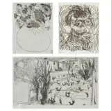 Brett Whiteley, Another Way of Looking at Vincent van Gogh, 1888-1889, etching (3), ed. 14/100