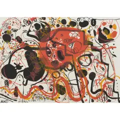 John Olsen, McElhone Steps, 1963, lithograph, ed. 12/50