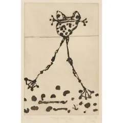 Frog and the Lake by John Olsen, 1976, etching, ed. 49/60, sold Nov 2023