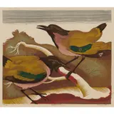 Murray Griffin, Yellow and Pink, 1951, linocut, ed. 15/27