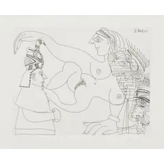 Pablo Picasso, Egyptien et femmes IV, 1968, etching, ed. 40/50