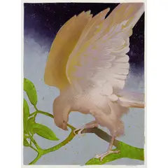Grey Hawk by Murray Griffin, c.1974, linocut, ed. 10/27, sold Nov 2023