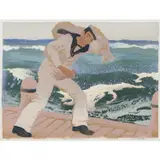 Murray Griffin, Home is the Sailor, 1974, linocut, ed. 16/27