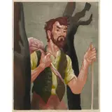 Murray Griffin, Waltzing Matilda, c.1950, linocut, ed. 11/28