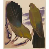 Murray Griffin, Yellow and Black, 1951, linocut, ed. 4/25