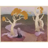 Murray Griffin, End of the Journey, 1974, linocut, ed. 17/20