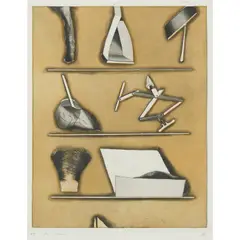 George Baldessin, Emblem V, 1976, etching and aquatint, ed. A/P