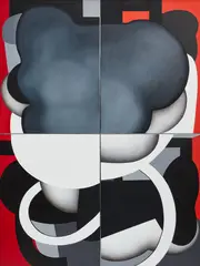 Marie Hagerty, Legerdemain, 2007, quadriptych, oil on canvas