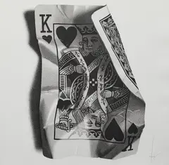 Cj Hendry, King of Hearts, pencil on paper