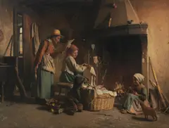 Gaetano Chierici, (The Happy Family), 1870, oil on canvas