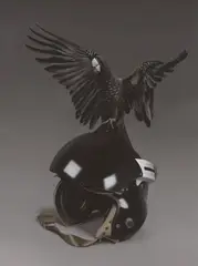 Sam Leach, Black Cockatoo with Helmet, 2019, oil on linen