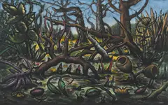 Peter Booth, Landscape, 1994, pastel and watercolour on paper