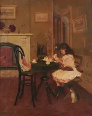 Florence Fuller, The Dolls' Tea Party, 1890, oil on canvas
