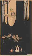 Margaret Clark, The Christening, watercolour and ink on paper