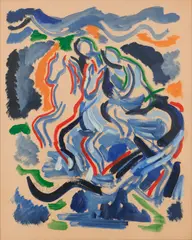 Sybil Craig, Abstract, oil on paper