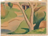 Dorrit Black, Untitled (Landscape), watercolour, on paper