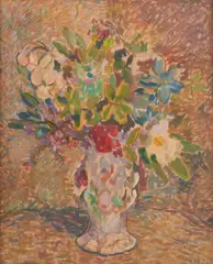 Sybil Craig, Floral Still Life, oil on paper