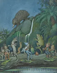 Ida Rentoul Outhwaite, The Echidna Performed, watercolour and ink on paper