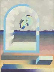 Doorway for Eve by Erica McGilchrist, 1970, synthetic polymer paint on canvas, sold Sep 2023