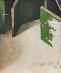 Thornton Walker, The Way In - Study, 2008, oil and collage on canvas