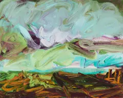 Marie Hagerty, Untitled (Abstract Landscape), 1991, oil on canvas